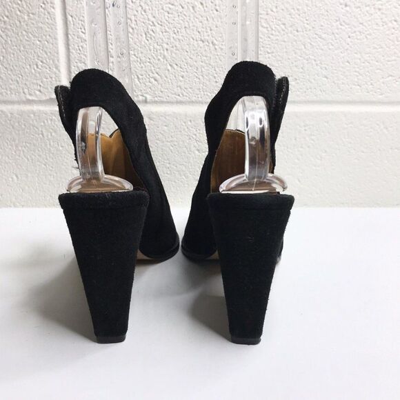 Bettye Muller Womens Black Suede Leather Slingback 4” Heels Size 9.5M - Picture 4 of 12